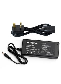 Hivision 12V 5A Power Supply Adapter – AC 110V~240V to DC 12V Converter – Transformer for Water Pump, CCTV, Lights  - Image 1