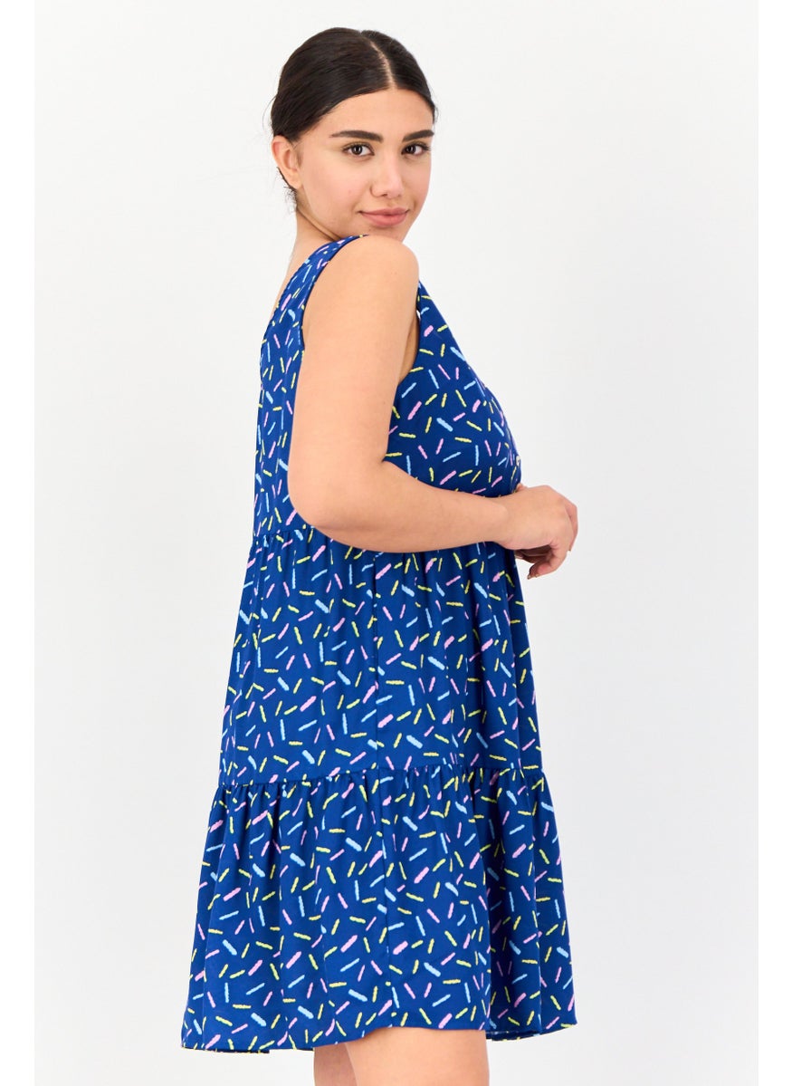 ONLY Women Allover Print Mini Dress, Multicolor  - Image 2