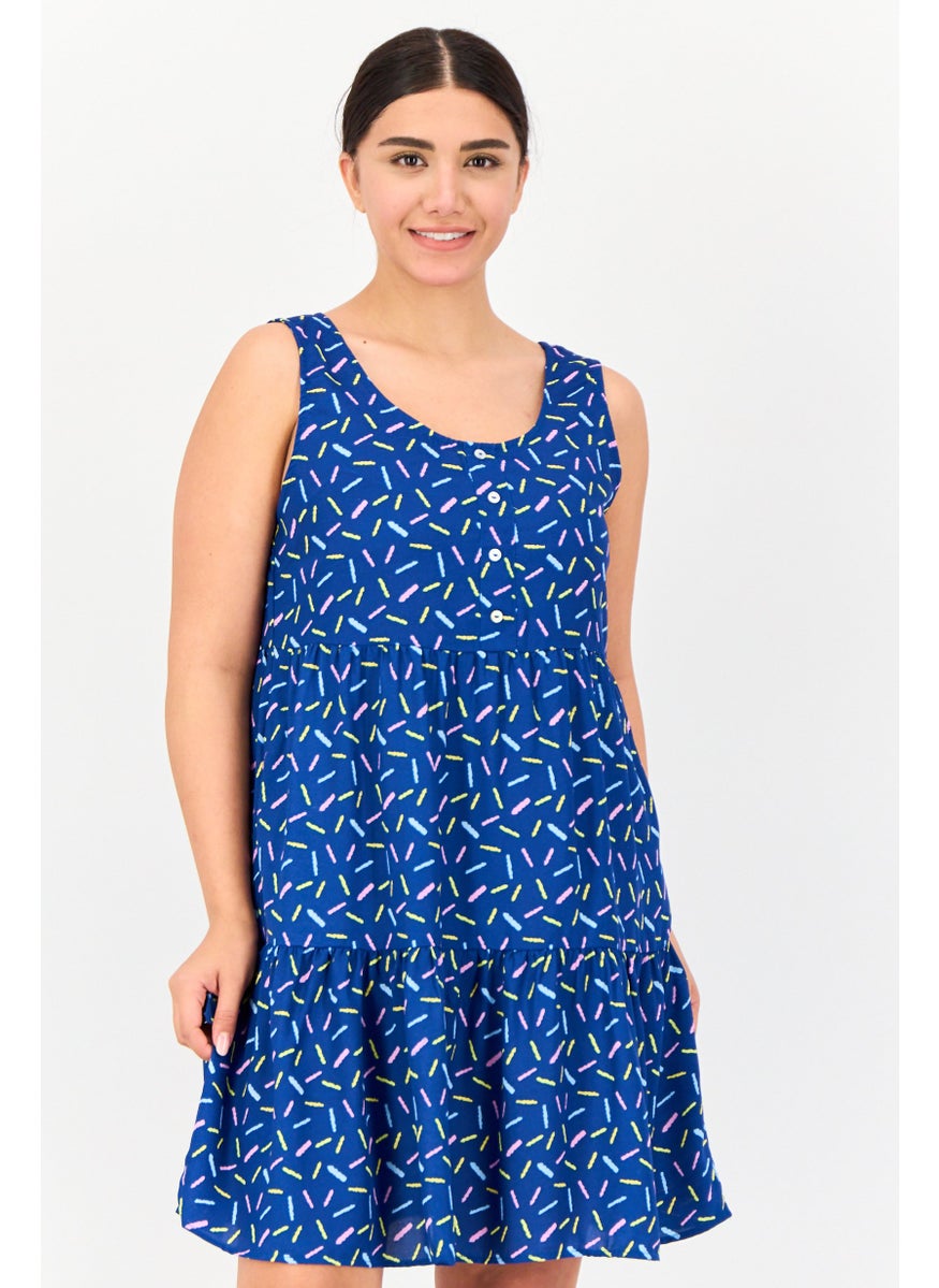 ONLY Women Allover Print Mini Dress, Multicolor  - Image 1