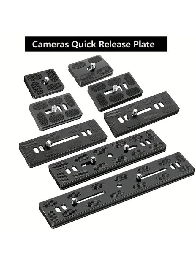 2Pcs Quick Release Plate Adapter With 40mm Quick Release Clamp Mount For Monopod Tripod Ball Head - Image 1