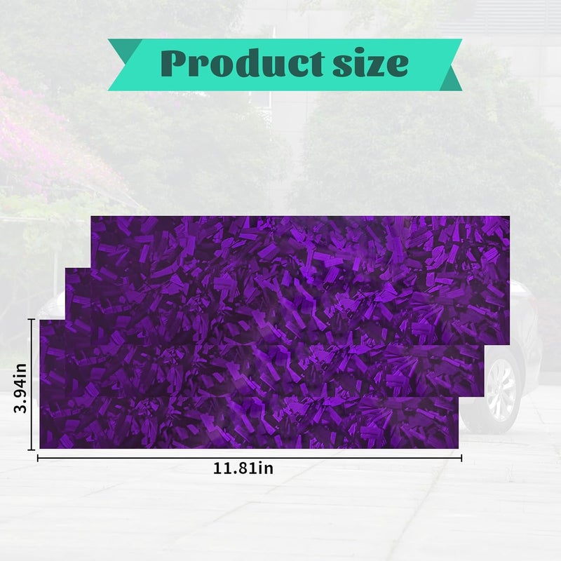 BLAKAYA Compatible with 11.8" x 4" Bowtie Emblem Wrap Kit for Chevy Logo Overlay Vinyl Wrap with Spatula and Cutter 3Pcs Purple Forged Carbon Fiber - Image 2