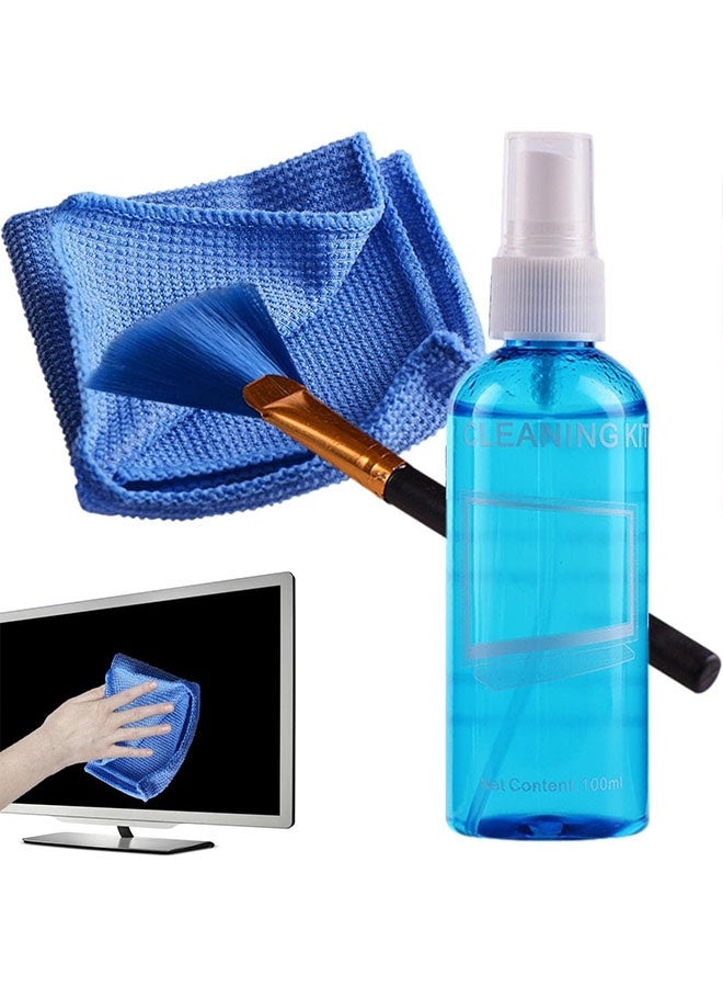 JLD 3 in 1 Screen Cleaning Kit for LCD/TFT/LED/Plasma/OLED Televisions and Computer Monitors, Ideal for Laptops Displays, Smartphones, Tablets with Brush, Cloth, Electronic Device Screen Cleaner - Image 5