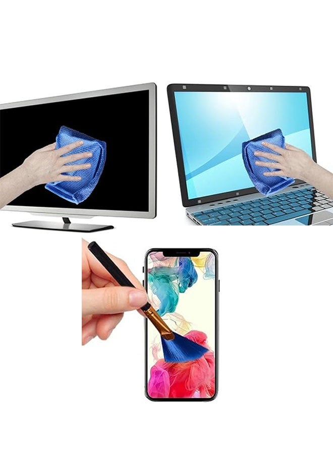 JLD 3 in 1 Screen Cleaning Kit for LCD/TFT/LED/Plasma/OLED Televisions and Computer Monitors, Ideal for Laptops Displays, Smartphones, Tablets with Brush, Cloth, Electronic Device Screen Cleaner - Image 2