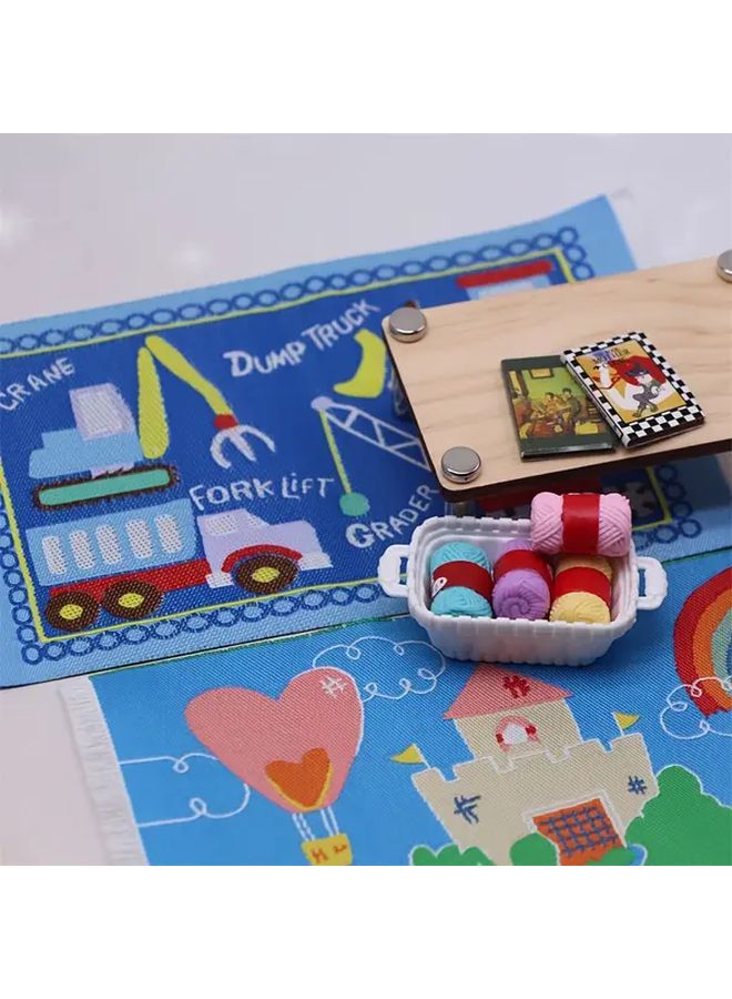 Miniature Dollhouse Building Pattern Rug Model Carpet DIY Accessories - Image 1