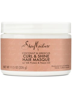 Shea Moisture Hibiscus & Coconut Hair Mask with Shea Butter for Dry Hair, 12 oz (326 g)