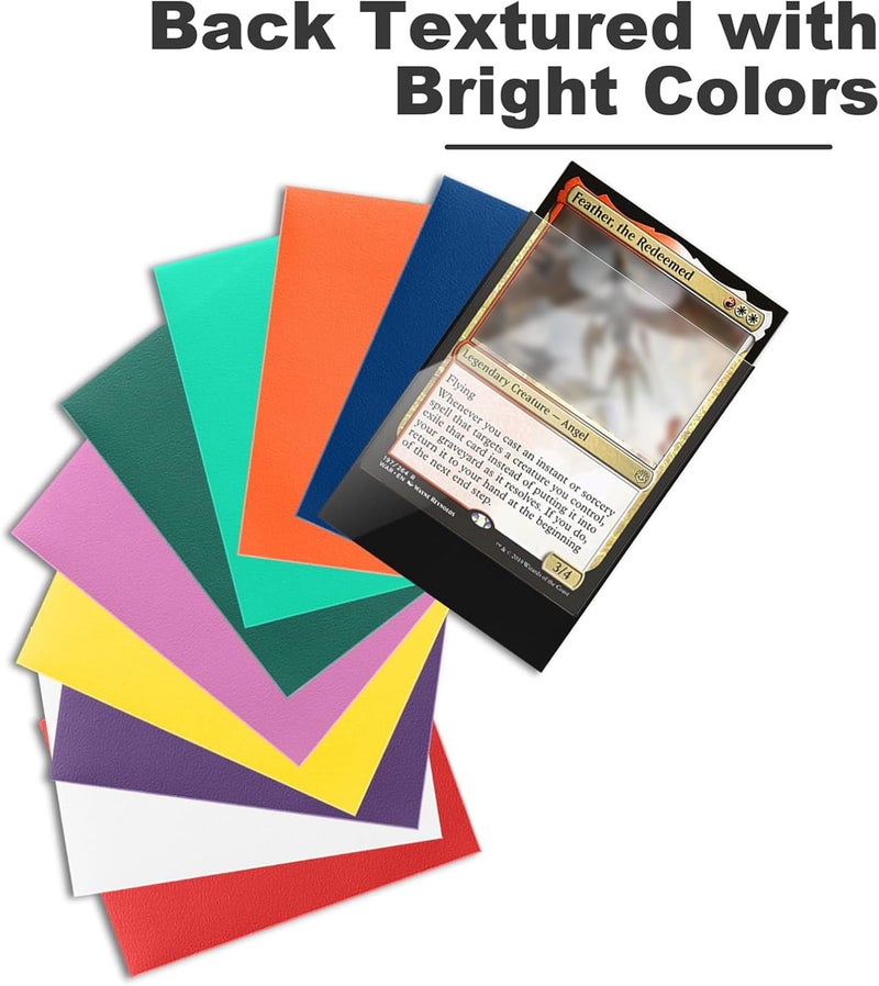 Fabmaker Black Card Sleeves 200 Pack Compatible with MTG Card Sleeves Sturdy Matte Back Finish, Perfect Shuffling - Protect All Your Trading Collectible Cards, Never Tear 66x91mm - Image 5