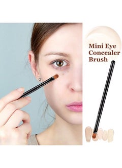 Patelai 12 Pieces Small Concealer Brush Bulk Flat Lip Concealer Brush Under Eye Synthetic Fiber Makeup Eyebrow Foundation Brush For Concealing Blending Setting Buffing Makeup (Black)  - Image 3