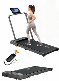 Egg Universal Hydraulic Treadmill 100kg Capacity 1.75HP 2-in-1 Foldable 2-Level Manual Incline with Remote Control, Equipped with iPad Holder and Wheels for Easy Movement, No Noise During Exercise, Aerobic Exercise to Easily Burn Fat, Display LED Display Contents (Speed/Time/Distance/Calories), Speed ​​Range 1-6KM/H  - Image 1
