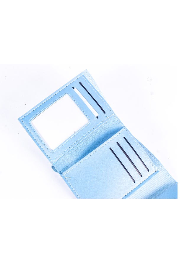 The Black Pearl Accessories Leather Flip Wallet & Card Holder with 9 Pockets - Blue  - Image 3