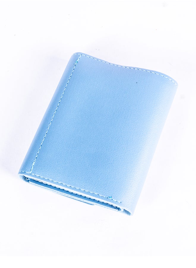 The Black Pearl Accessories Leather Flip Wallet & Card Holder with 9 Pockets - Blue  - Image 2