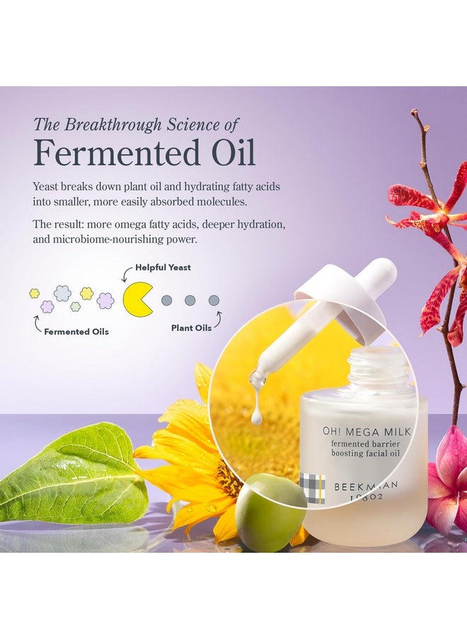 Beekman 1802 Oh! Mega Milk Facial Oil - Hydrating Vitamin C & Niacinamide Serum - Repairs Skin Barrier - For Dry/Aging Skin - Fragrance Free, Sensitive Skin Safe  - Image 3