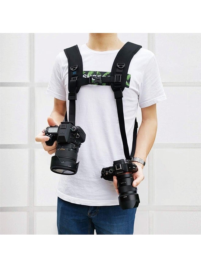 PULUZ Quick Release Double Shoulder Harness Soft Pad Decompression Foam Strap Belt for DSLR Digital Cameras  - Image 5