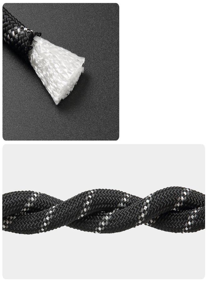 NorthPada Climbing Rope, 10mm x 30 Meters, 15KN Tensile Strength, Waterproof Anti-Freezing Static Rope, Black, Nylon Polyester, for Mountain Rock Ice Caving Rappelling Arborist Swing - Image 2