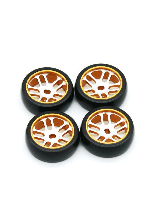 Generic Weili 1/28 K989 K969 284131 RC Remote Control Car Upgrade Parts Metal Wheel Drift Tire-Color:Red  - Image 3