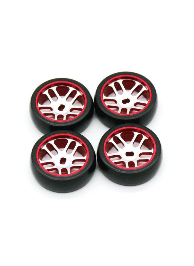Generic Weili 1/28 K989 K969 284131 RC Remote Control Car Upgrade Parts Metal Wheel Drift Tire-Color:Red  - Image 1