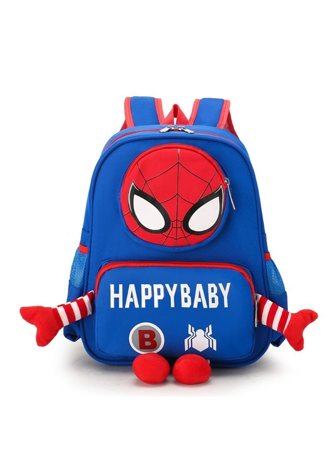 Kids Spiderman Backpack, 3D Marvel Heroes School Bag Kids Bag for Boys Girls, 3-9 Years Old (8920, Blue) - Image 1