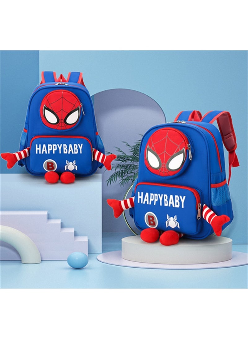 Kids Spiderman Backpack, 3D Marvel Heroes School Bag Kids Bag for Boys Girls, 3-9 Years Old (8920, Blue) - Image 2