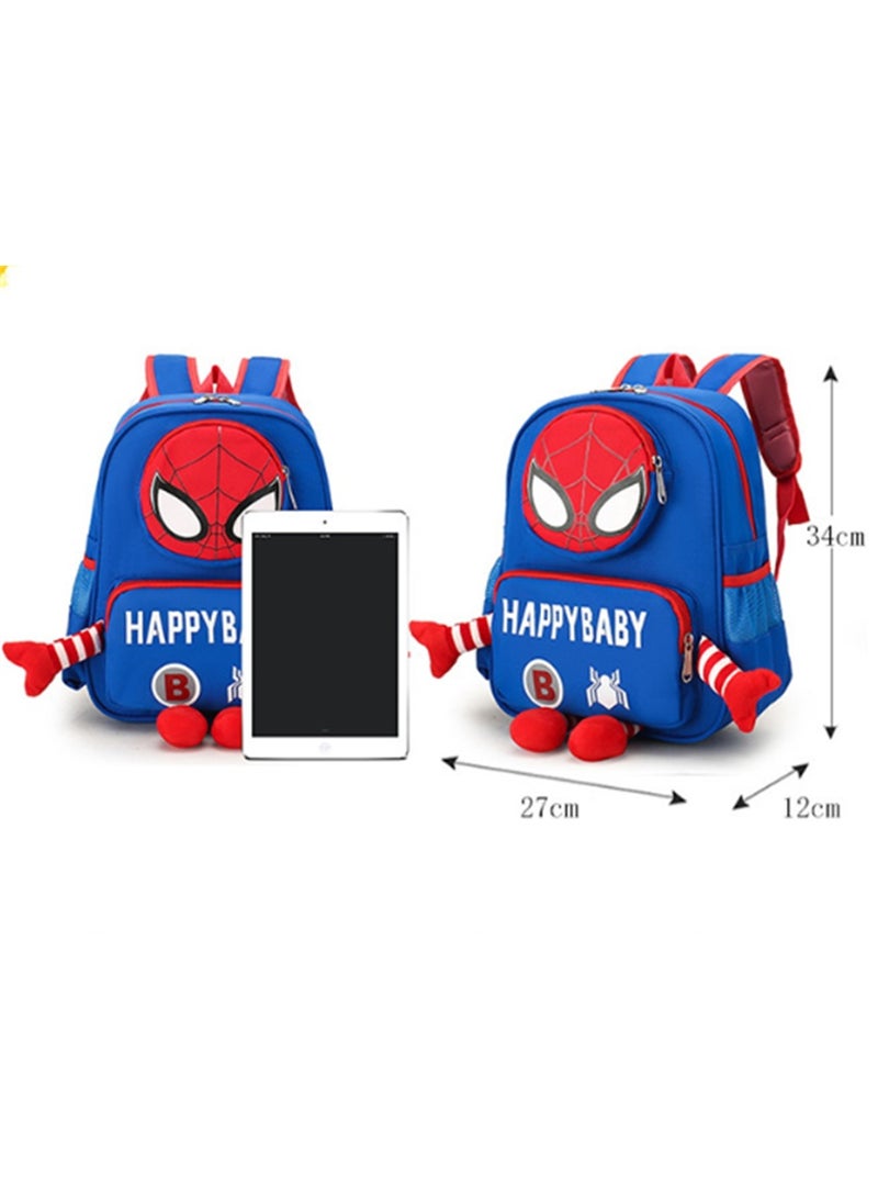 Kids Spiderman Backpack, 3D Marvel Heroes School Bag Kids Bag for Boys Girls, 3-9 Years Old (8920, Blue) - Image 3
