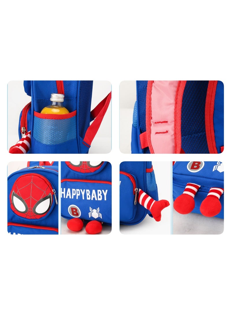 Kids Spiderman Backpack, 3D Marvel Heroes School Bag Kids Bag for Boys Girls, 3-9 Years Old (8920, Blue) - Image 4