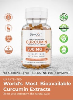 Bekdorf Curcumin- Pure Turmeric Extracts Superior Absorption, Ultra Premium Quality with 95% Curcuminoids for Healthy Inflammatory Response, Immunity, Liver & Joint Health - 60 Veg Caps  - Image 5