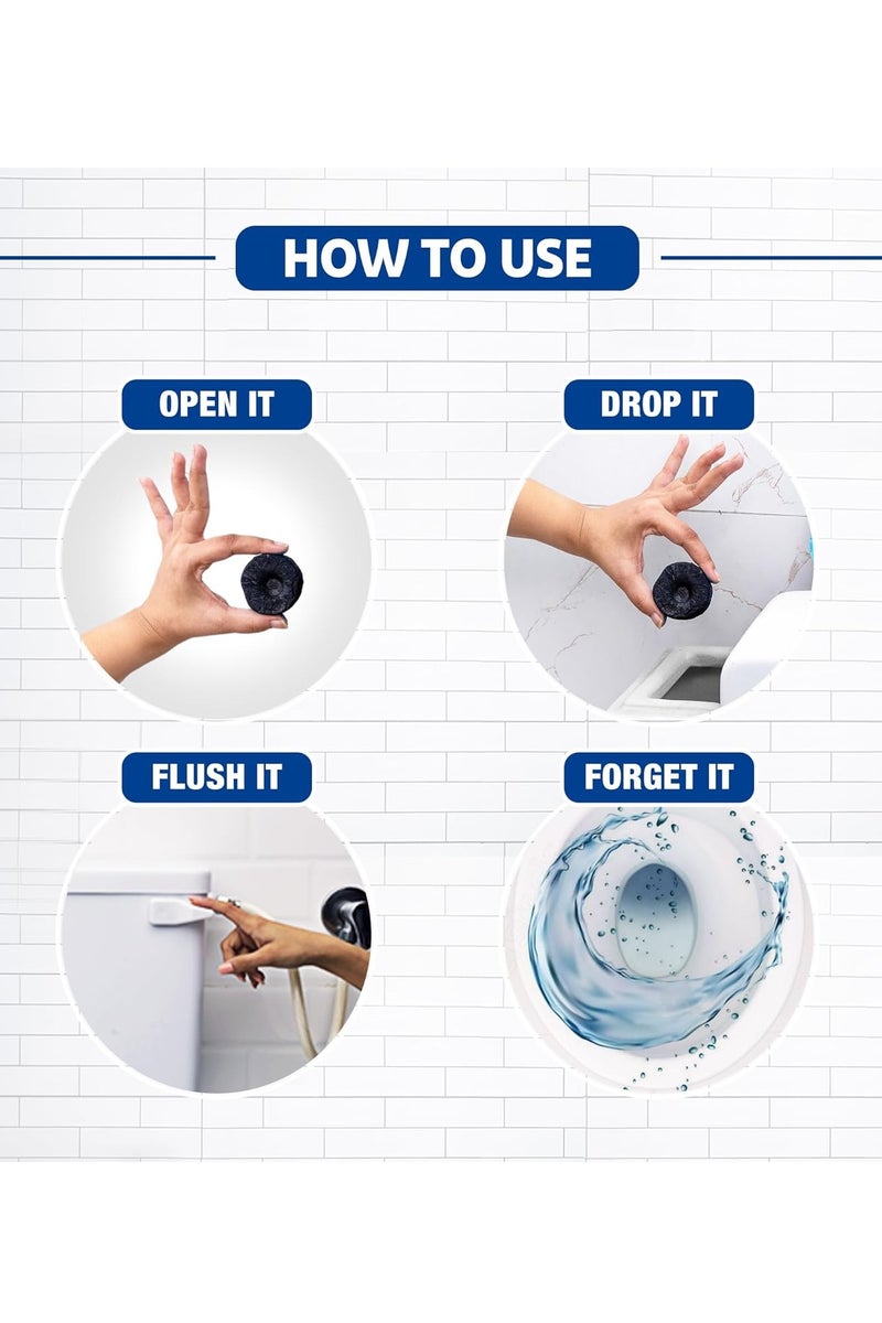 هاربيك مكعبات تنظيف المراحيض هاربيك فلشماتيك، برائحة بحرية - ٥٠ غرامًا (عبوة من ٦ قطع) | كرات تنظيف المرحاض - Image 5