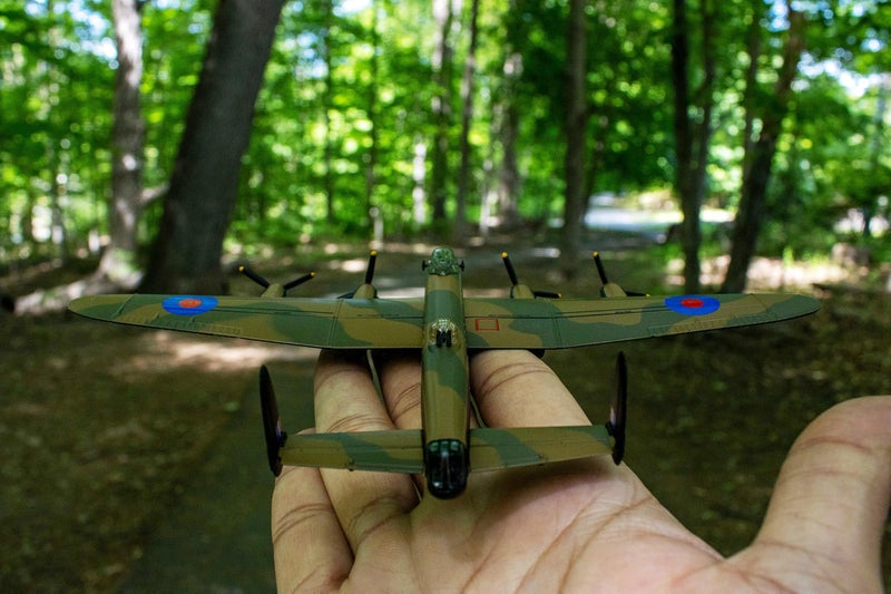 Daron Worldwide Trading Postage Stamp RAF Lancaster 1/150 Just Jane Airplane Model - Image 2