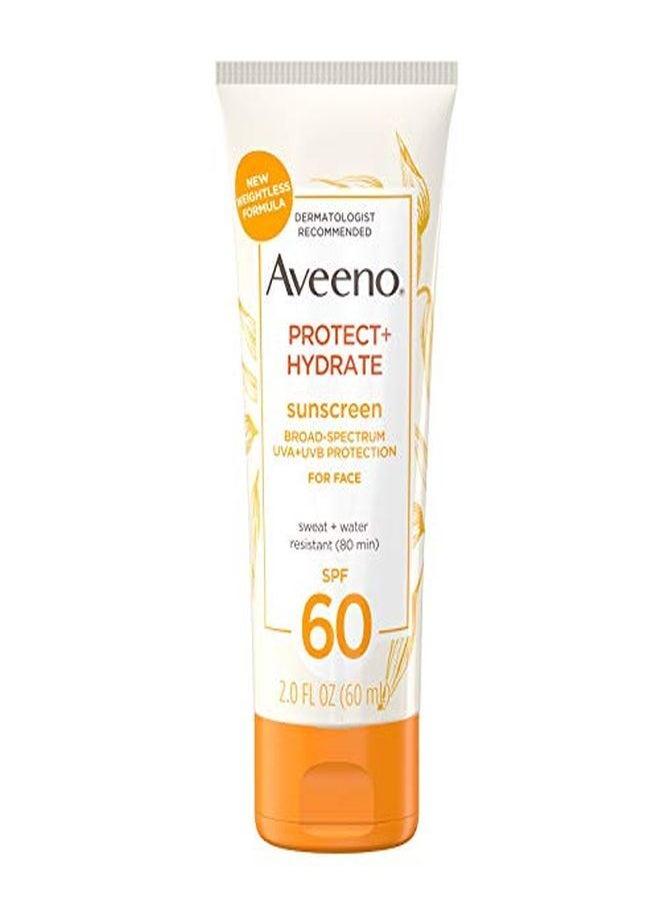 Protect + Hydrate Moisturizing Face Sunscreen Lotion With Broad Spectrum Spf 60 & Prebiotic Oat, Weightless & Refreshing Feel, Paraben-Free, Oil-Free, Oxybenzone-Free, 2.0 Ounces - pzsku/ZA8E9859EDF751C13A020Z/45/_/1646463786/655874c8-52c4-46ea-9aea-d368d4d6c0a2