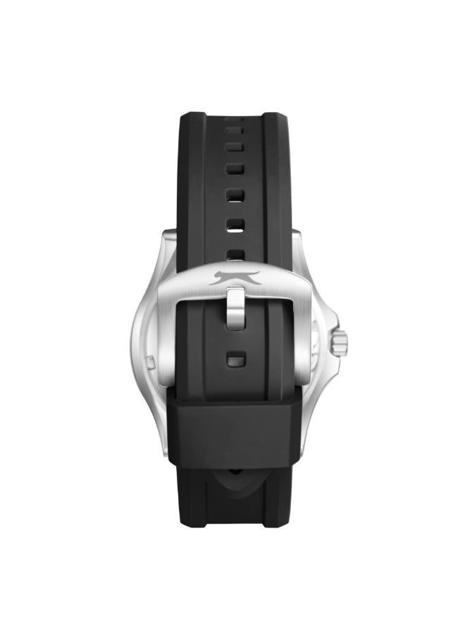 سلازنجر ساعة يد رجالية تناظرية بسوار سيليكون - Image 4