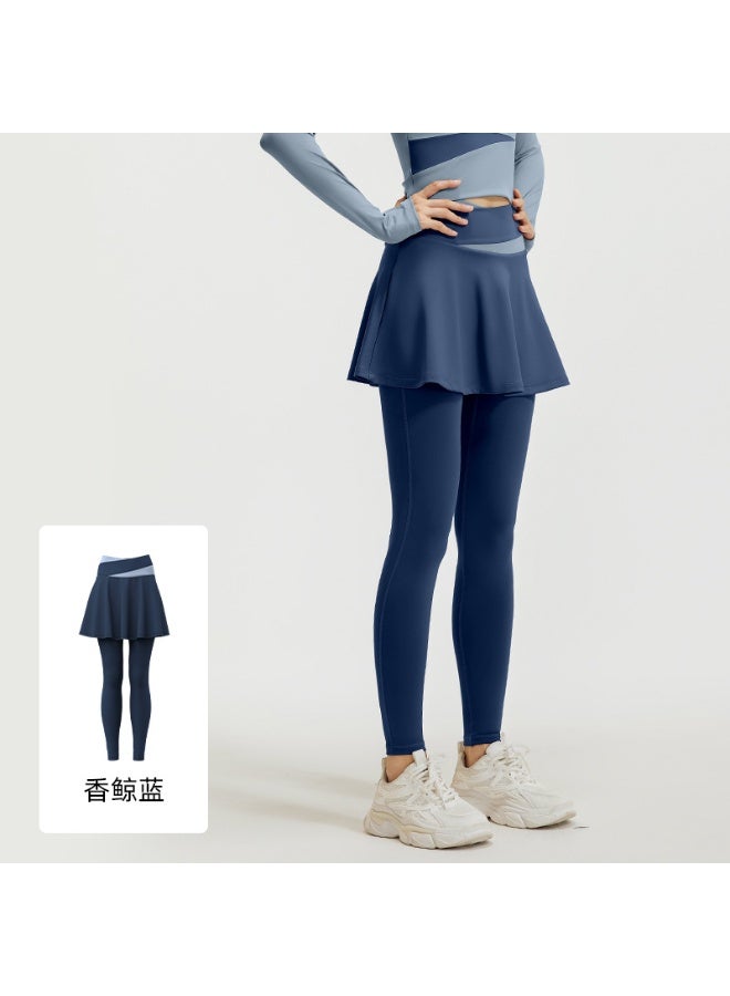 Women Yoga Tenis Skirts High Waist Fake Two Pieces Sports Leggings Fitness Gym Quick-Dry Skirt Athletic Running Legging - Image 1