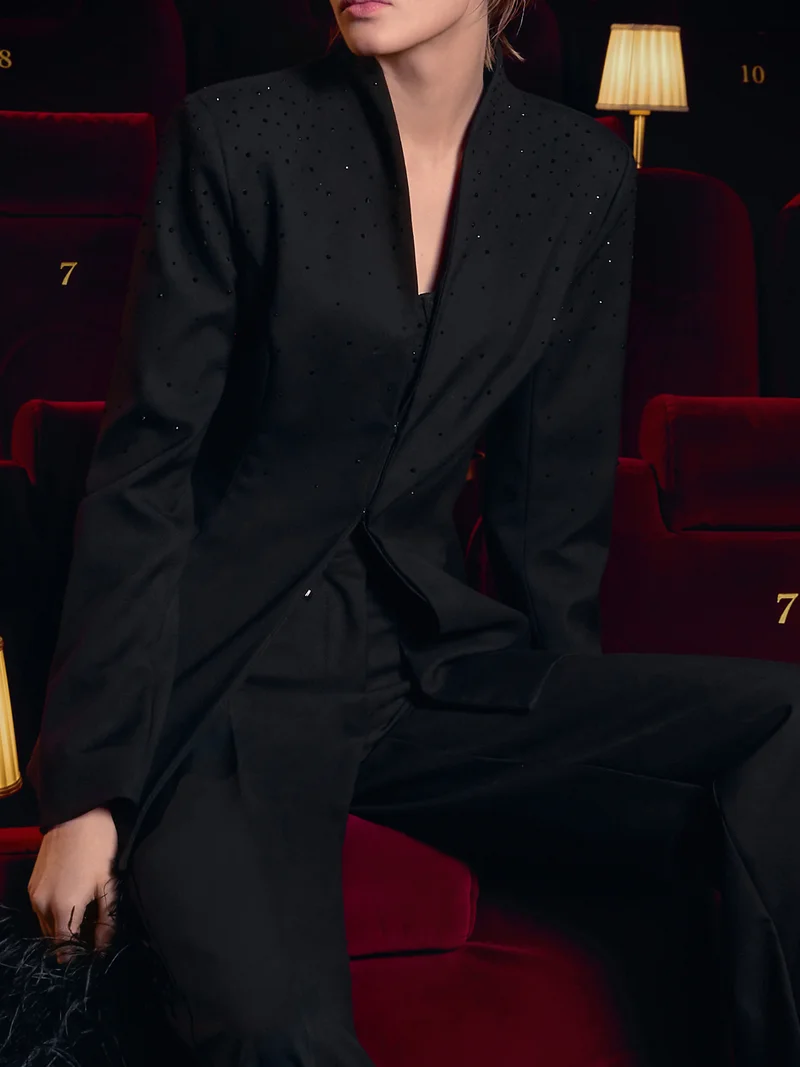 Lichi Fitted jacket with rhinestones