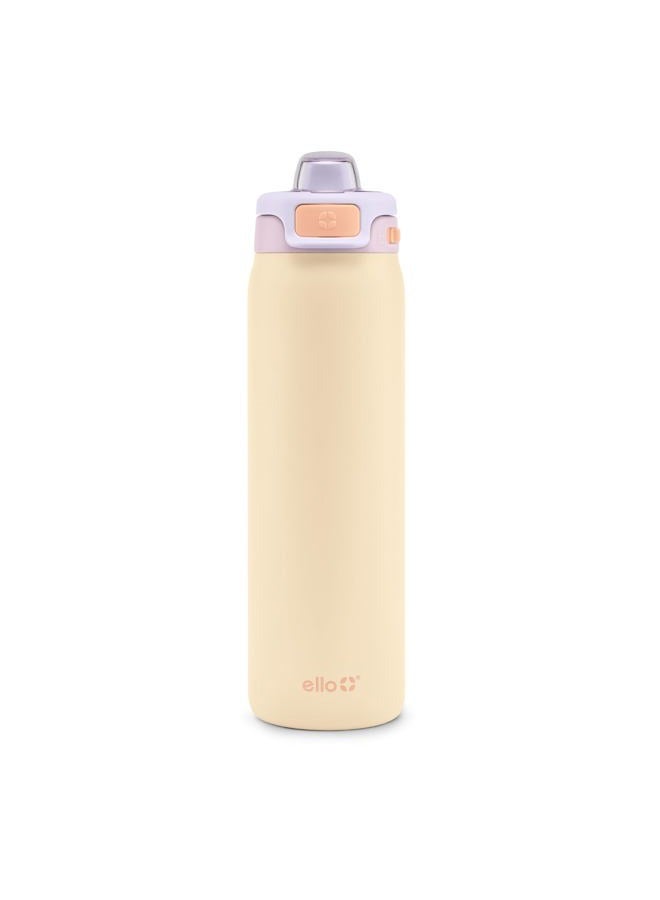 Ello Pop & Fill 22oz Stainless Steel Water Bottle with Quick Fill Technology, Double Walled and Vacuum Insulated Metal, Leak Proof Locking Lid, Sip and Chug, Reusable, BPA Free, Pastel Paradise - Image 1