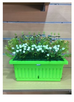 Generic Green plastic artificial flower pot for decoration  - Image 1