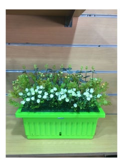 Generic Green plastic artificial flower pot for decoration  - Image 2
