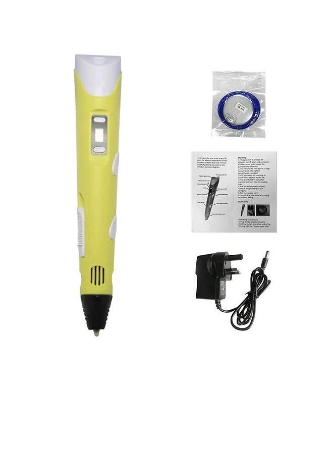 Raxoom - SCRIB3D P1 3D Printing Pen with Display - Contains 3D Pen, 3 PLA Filament Starting Colors, Stencil Book + Project Instructions and Charger - Image 1