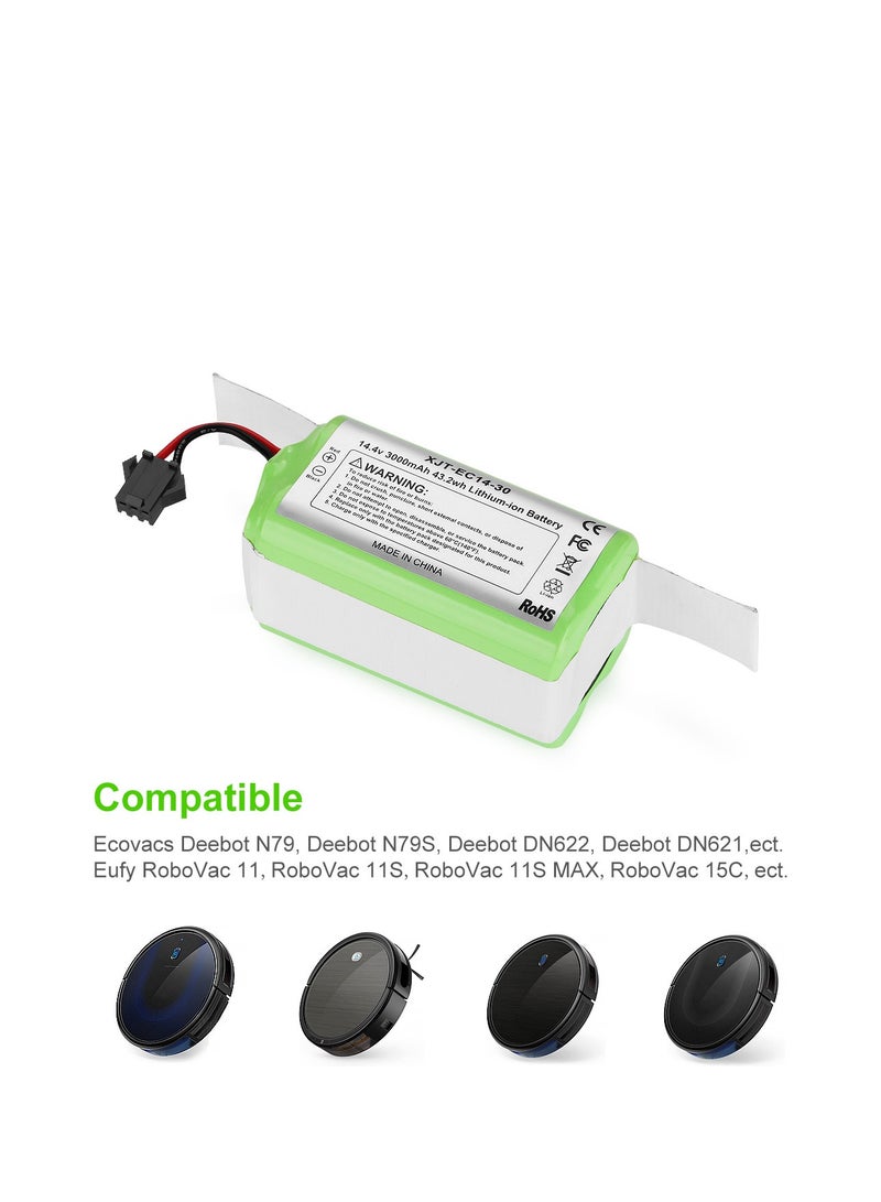 مناسبة لبطارية كنس Ecovacs 14.4V2600mAh المتوافقة مع Eufy RoboVac30  - Image 4