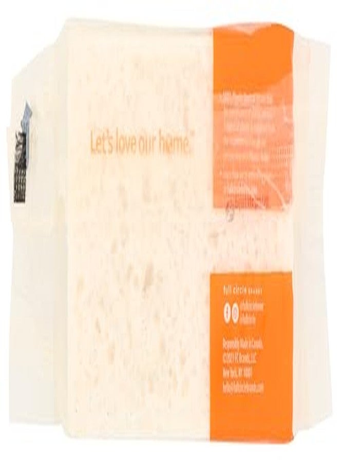 Mastrad Full Circle Plain Jane, 100% Plant-Based Cellulose Sponges - Pack of 3 - Plastic-Free, Natural Sponge, No Microplastics, Safe for Nonstick Cookware - Image 2