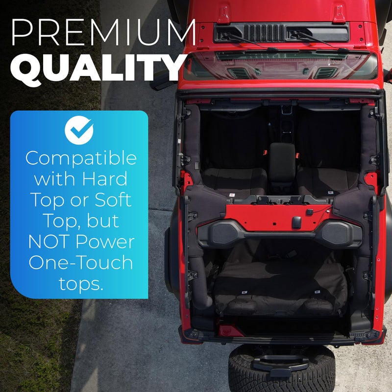 Koverz Roll Bar Cover Set Compatible with Jeep Wrangler JL Unlimited 4-Door JLU 2018-2023 (NOT 2024-2025) - Black - Image 5