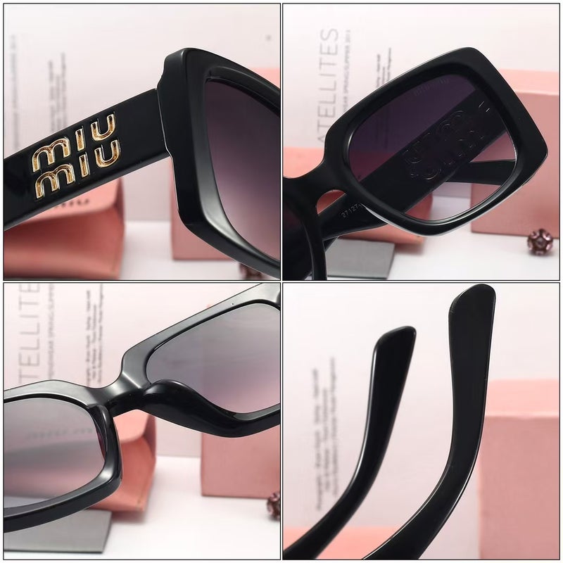 Miu Miu Miumiu Glimpse Retro Square Ladies Sunglasses Cycling Sunglasses Women's Sunglasses Black Lenses - Image 4