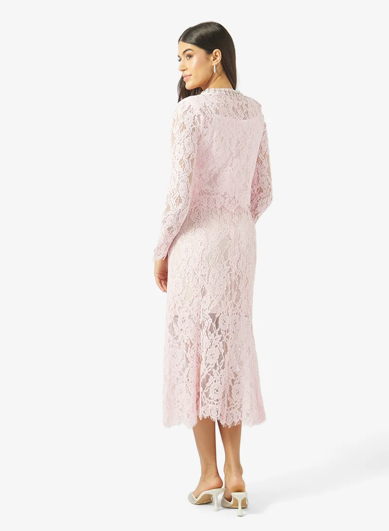 Khizana Lace Top & Skirt Set