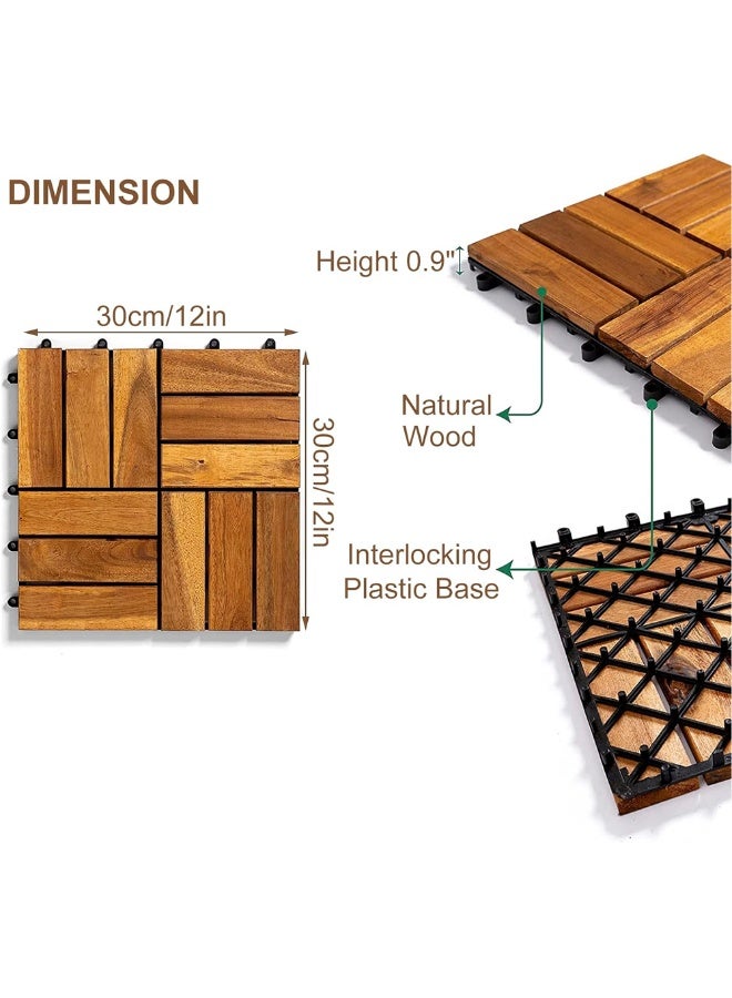 HOME TASTE Interlocking Deck Tiles – Waterproof Outdoor Patio Flooring Tiles for Balcony, Garden & All-Weather Use  - Image 3