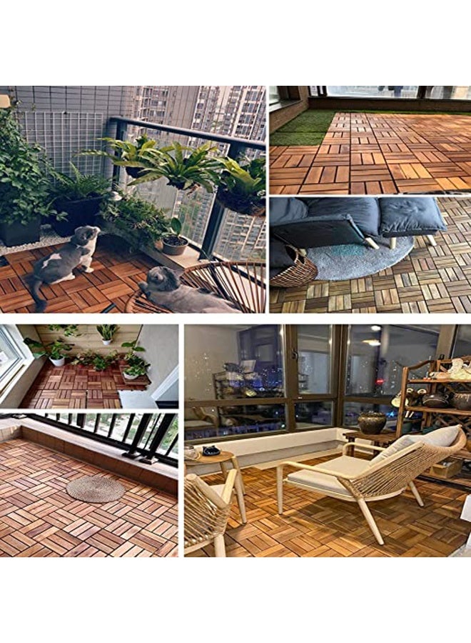 HOME TASTE Interlocking Deck Tiles – Waterproof Outdoor Patio Flooring Tiles for Balcony, Garden & All-Weather Use  - Image 2