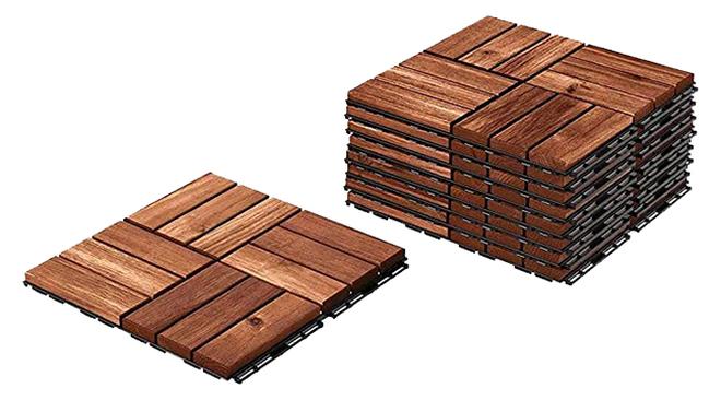 HOME TASTE بلاط سطح متداخل - بلاط أرضيات خارجية مقاوم للماء لشرفة وحديقة واستخدام في جميع الأحوال الجوية - Image 1