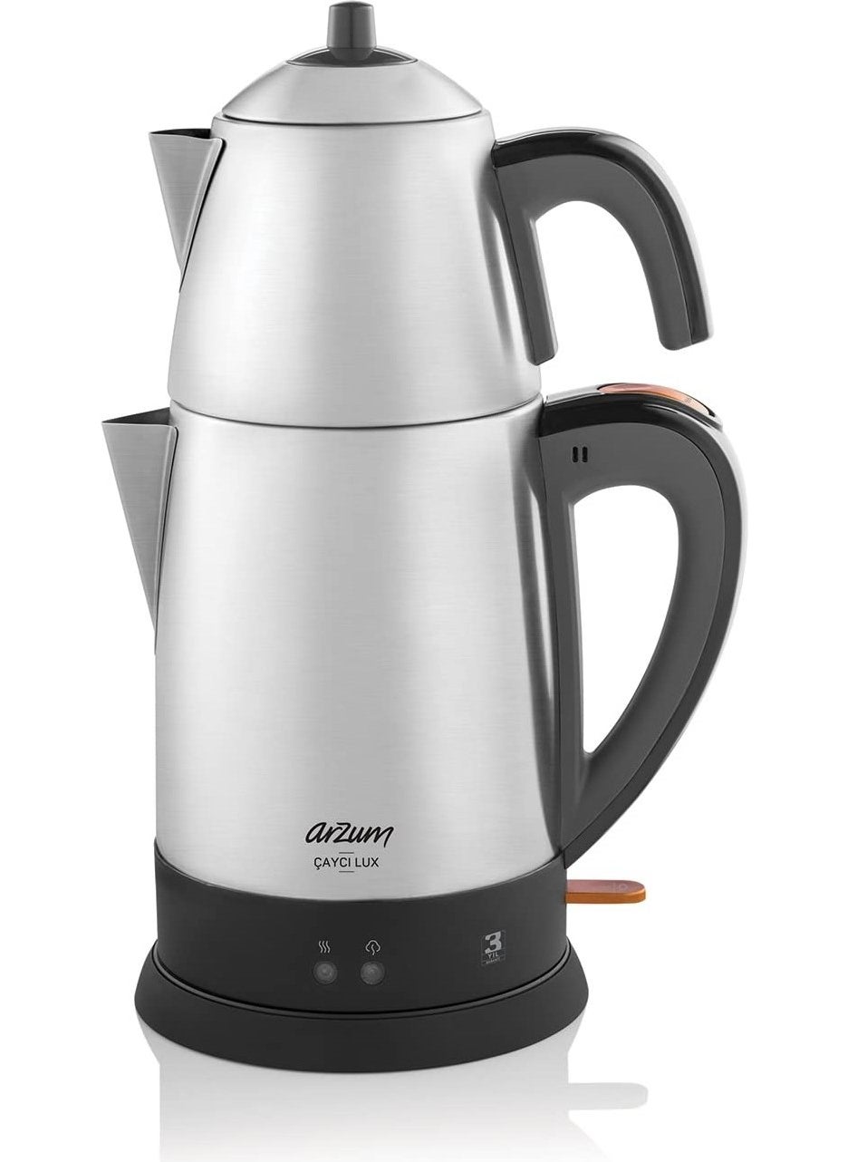 Arzum - AR3051-INX Tea Maker Lux Tea Machine Stainless Steel, 1.7 Liter, 1800 Watt, Multicolored - Image 1