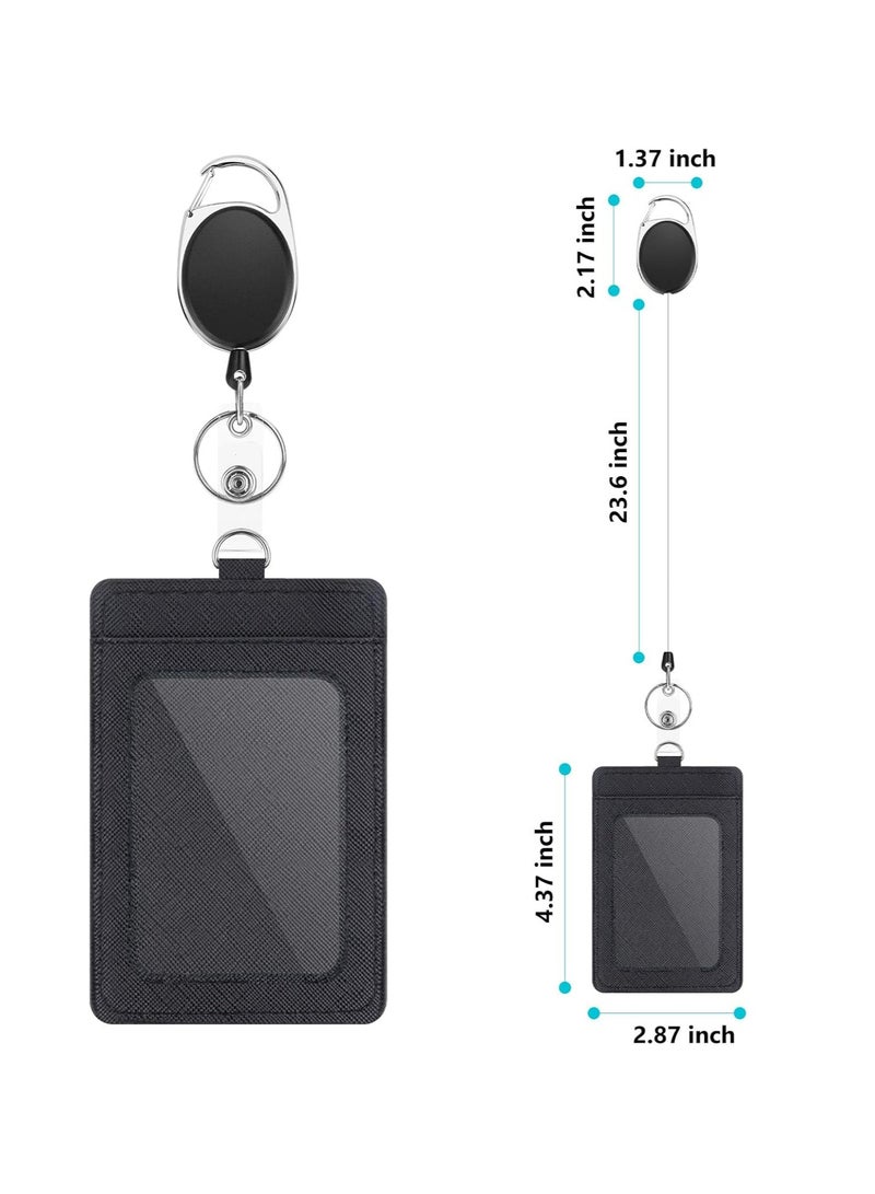 أوزيغالور حزمتين من حاملات بطاقة الهوية مصنوعة من الجلد البوليوروتيدي (PU) مع حبل العنق المنفصل الخاص بها - Image 4