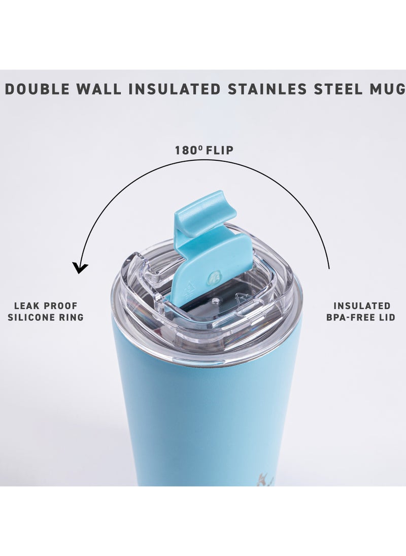 KRYMSO KRYMSO, 360ml Travel Coffee Mug, Stainless Steel Coffee Mug Insulated Tumbler, Thermos Flask, Double Wall Thermal Coffee Cup, Travel Mug with Leakproof Lid  - Image 3