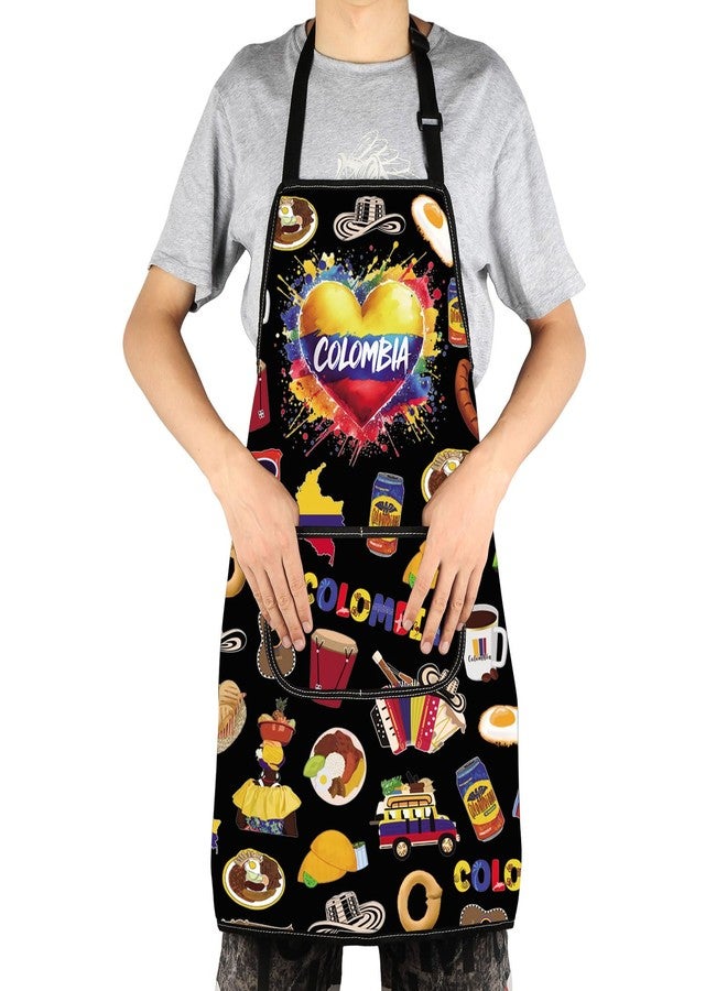 G2TUP Colombia Aprons With Pocket Colombian Cooking Apron Colombian Flag Apron Colombiana Kitchen Gift (Colombia) - Image 5