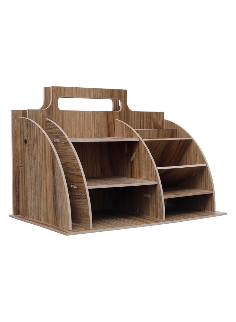 منظم مكتب خشب مقاس 32×34 - بني - Image 1