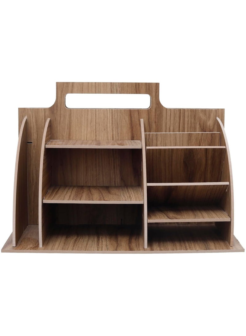 منظم مكتب خشب مقاس 32×34 - بني - Image 2