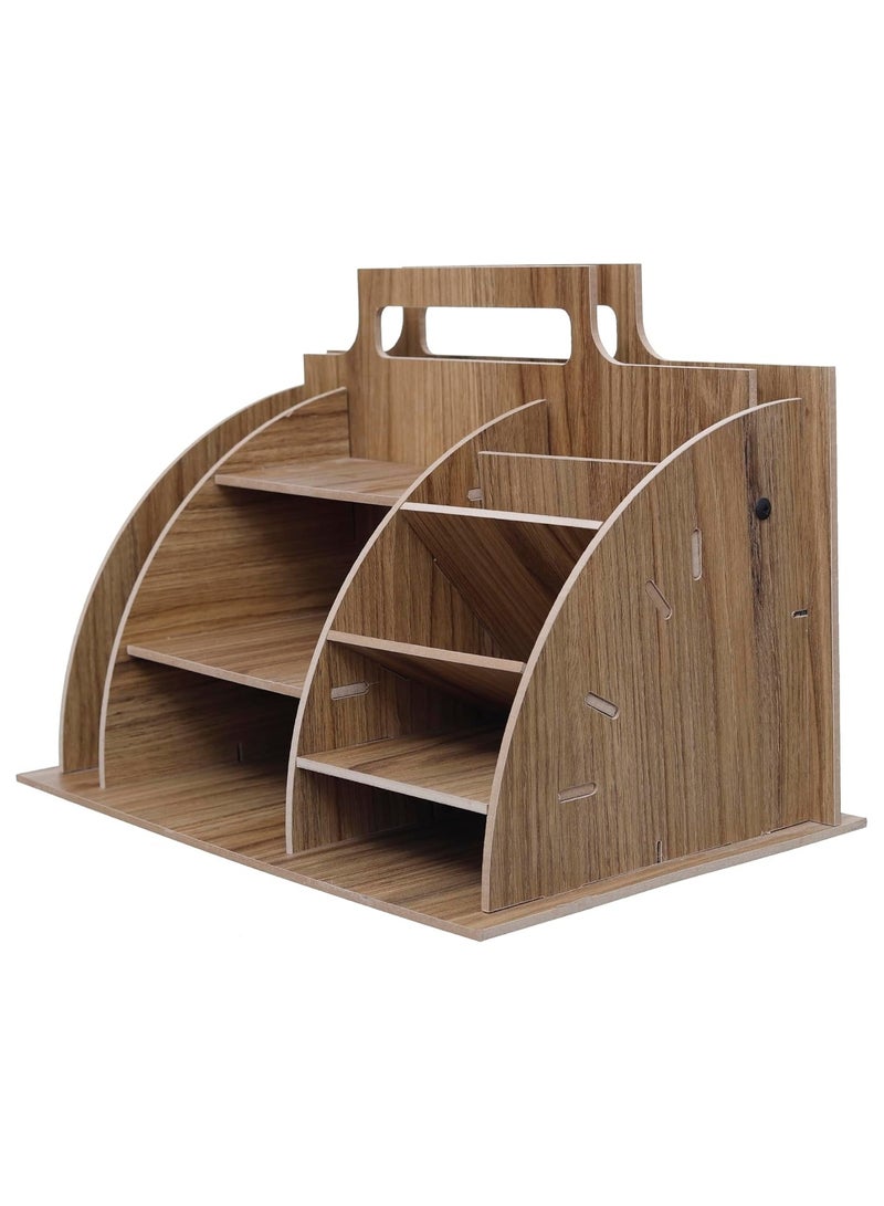 منظم مكتب خشب مقاس 32×34 - بني - Image 3