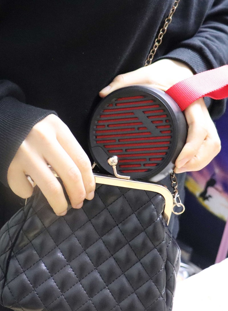 Yoobao Bluetooth Mini Speaker,Portable Wireless Speaker 2000mah Capacity Black&Red - Image 3